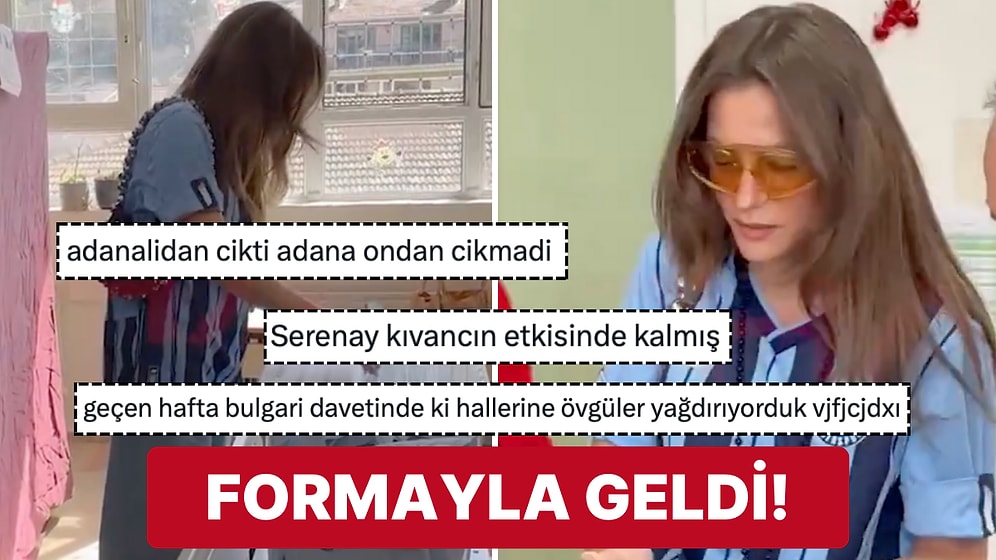 Seçim Günü Sürprizleriyle Meşhur Serenay Sarıkaya, Sandık Başına Bu Sefer de Adana Demirspor Formasıyla Gitti!