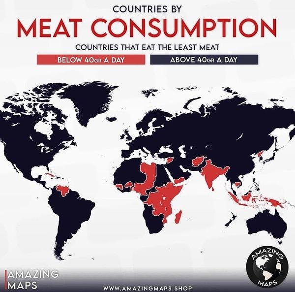 6. Et tüketimine göre ülkeler.