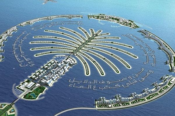 Palmiye Adaları (Palm Islands) Dubai'de bulunan üç yapay ada kompleksi. "Yapay ada" deyip geçmeyin, dünyanın en büyük insan yapıları arasında.