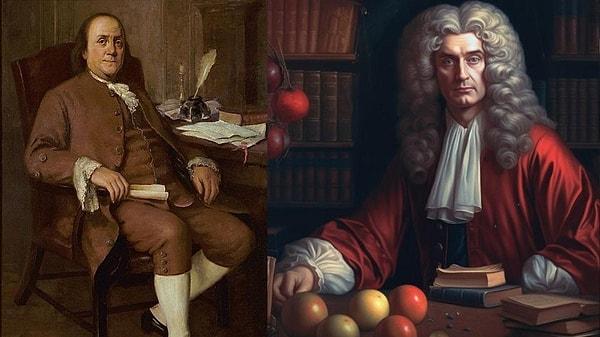 Isaac Newton outlived Ben Franklin by nine years.