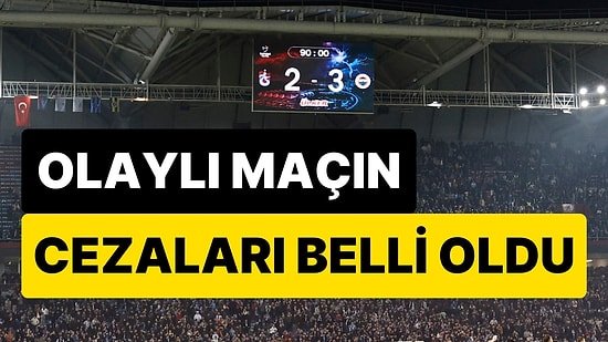 Trabzonspor - Fenerbahçe Maçının PFDK Kararları Açıklandı