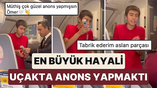 En Büyük Hayali Uçakta Anons Yapmak Olan Ömer "Otizm Farkındalık Günü"nde Hayaline Kavuştu