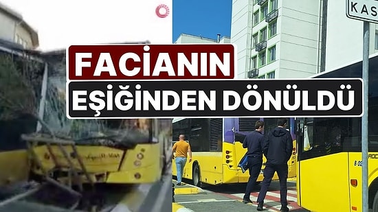 Gaz Pedalı Takılı Kalan İETT Otobüsü, Duraktaki Otobüslere Çarptı