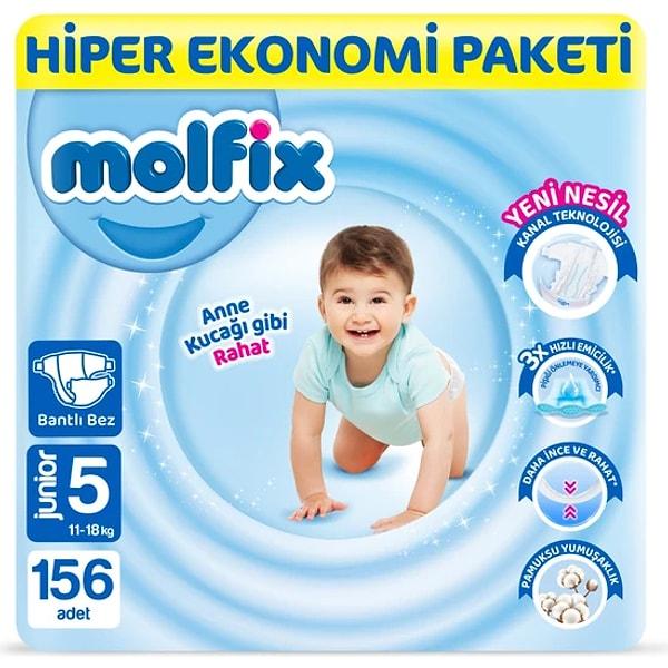 14. Bebek bezleri arasında en çok satın alınan ürün: Molfix Bebek Bezi Ekonomik Paket