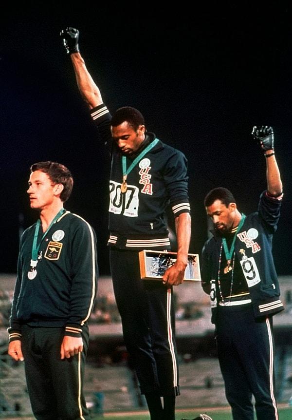 1968 Meksika olimpiyatları’nda yaşanan protesto