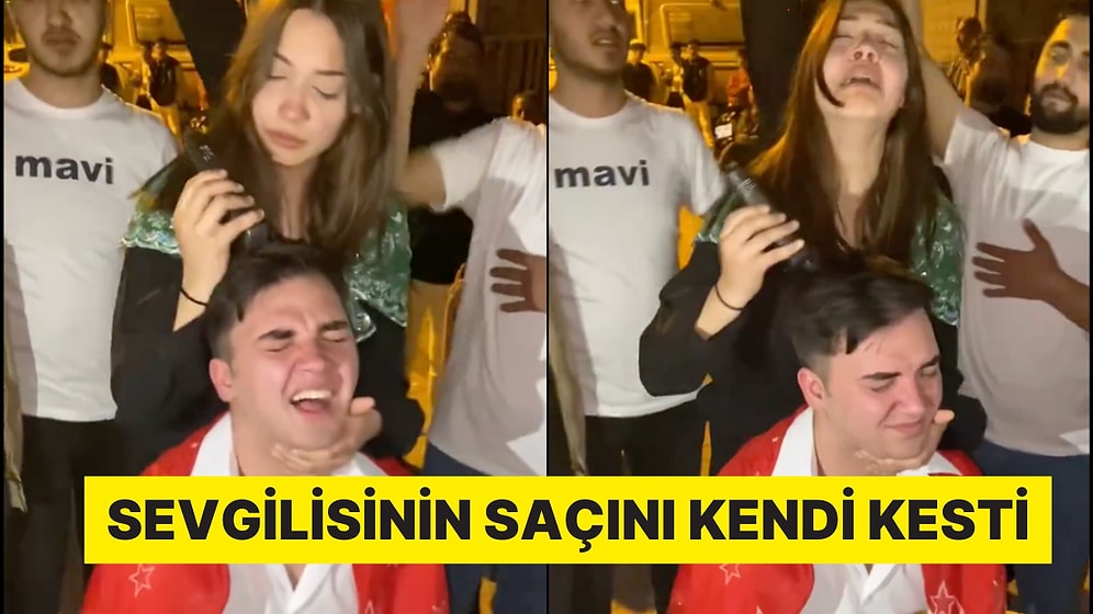 Asker Uğurlamasına Giden Genç Kadın Sevgilisinin Saçını Keserken Gözyaşlarına Hakim Olamadı
