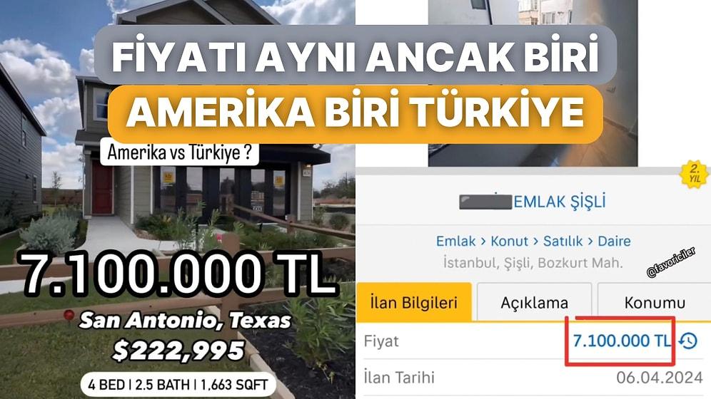 Amerika’da ve Türkiye’de Aynı Fiyata Sahip Olan Evlerin Kıyası Sosyal Medyayı İkiye Böldü