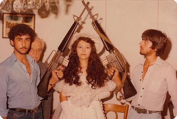 9. Lübnan İç Savaşı sırasında bir düğün, Beyrut, Lübnan,