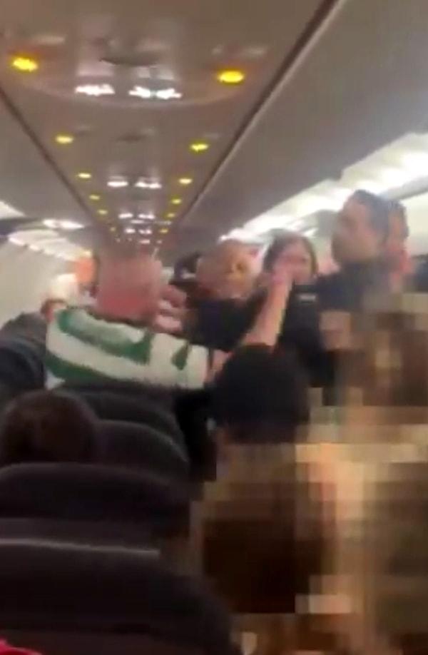 İskoçya'nın başkenti Edinburgh'tan Antalya'ya 20 Nisan'da gelen uçaktaki sarhoş İskoç yolcu, başka bir yolcuyla tartışınca durum polise bildirildi. İskoç yolcu, uçağa gelip kendisine müdahale eden polise saldırdı.