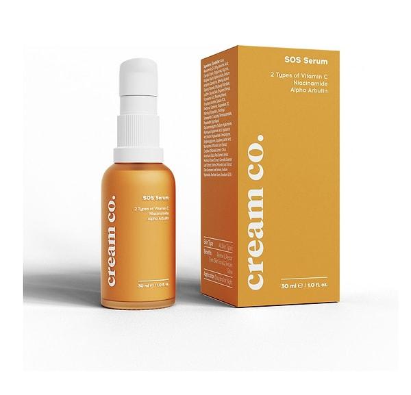 Cream Co. C Vitamini SOS Serum, cildinizi yenileyip onarmak için özel olarak formüle edilmiştir.