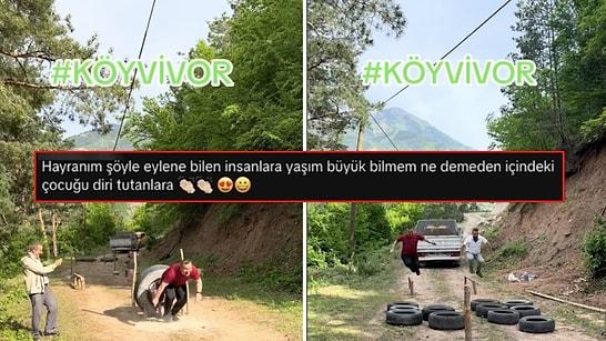 Ekran Önünde Survivor Heyecanına Doyamayan Artvinliler Parkur Kurup "Köyvivor" Çekti!