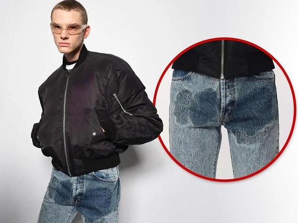 İlk olarak geçen yıl Milano Moda Haftası'nda tanıtılan ve bir markanın bu yıl satışa çıkardığı kot pantolon, 608 dolara (yaklaşık 20 bin TL) satılıyor.