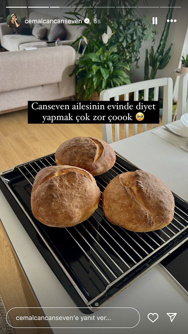 Cemal Can Canseven, evde pişenleri gösterdi. Hepimizin canı çekti...