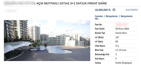Havuzlu bir sitede, İstanbul Bahçelievler'de de aynı fiyata 3+1 bir ev alabiliyorsunuz.