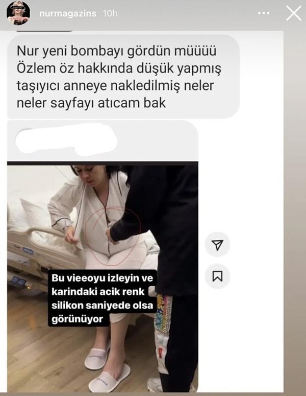 Başta Instagram olmak üzere birçok sosyal medya platformunda Özlem Öz'ün "sahte doğum" yaptığı öne sürüldü.