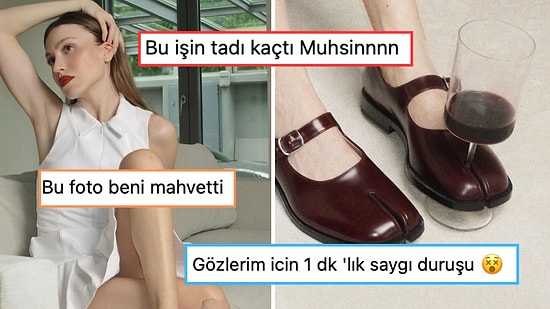 Toynağa Benzetildi: Duygu Özaslan'ın Arasına Şarap Kadehi Sıkıştırdığı Keçi Ayakkabıları Dillere Fena Düştü!