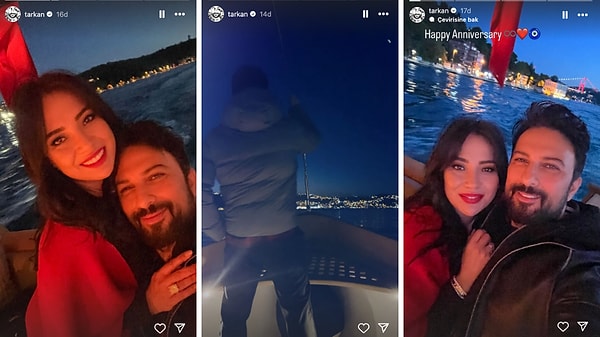 Megastar bu kadarla kalmadı tabii! Geçtiğimiz dakikalarda sosyal medya hesabından yeni fotoğraflar ve videolar paylaşan Tarkan, eşine yıldönümüne özel boğaz jesti yaptı!