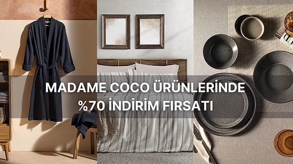 Madame Coco'da yılın indirimi başladı! Madame Coco markasının evinizin atmosferini baştan aşağı değiştirecek birbirinden güzel ürünlerinde %70'e varan indirim fırsatını kaçırmamanız için aşağıda derledik.