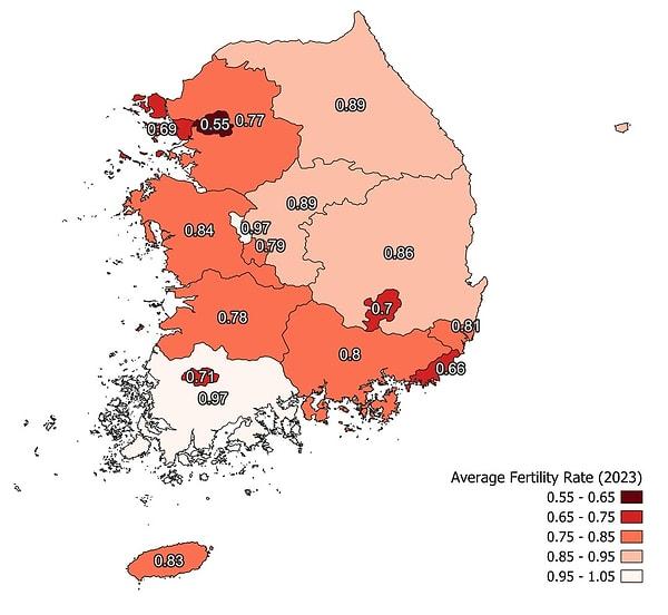 4. Kore'de doğum oranı.