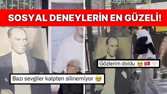 Atatürk Portrelerini Şehrin Birkaç Yerine Bırakarak Yapılan Sosyal Deney Gönülleri Fethetti!