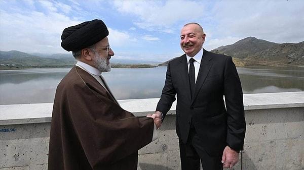 İran Cumhurbaşkanı Reisi, Azerbaycan Cumhurbaşkanı İlham Aliyev ile bir baraj açılışında bir araya gelmişti.