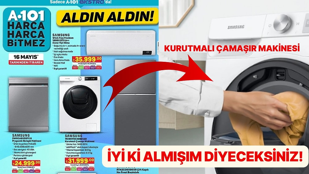 A101’de Satışa Sunulan Samsung Kurutmalı Çamaşır Makinesi Alınır mı? Özellikleri ve Yorumları