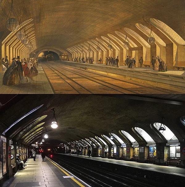14. 160 yıl arayla dünyanın en eski yeraltı istasyonu. (Baker Street, İngiltere)