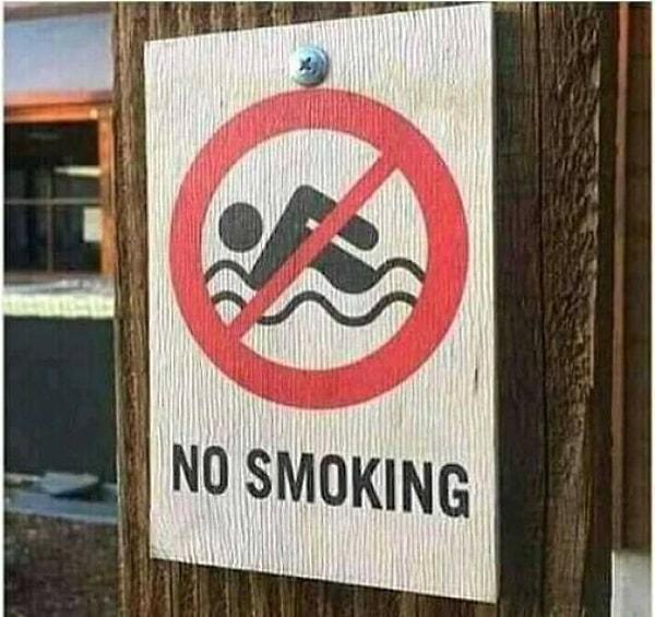 11. "Sigara içmek yasak" Peki ya yüzmek? Konuyla bir alakası var mı?