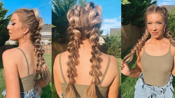 Örgülü saç modeli!