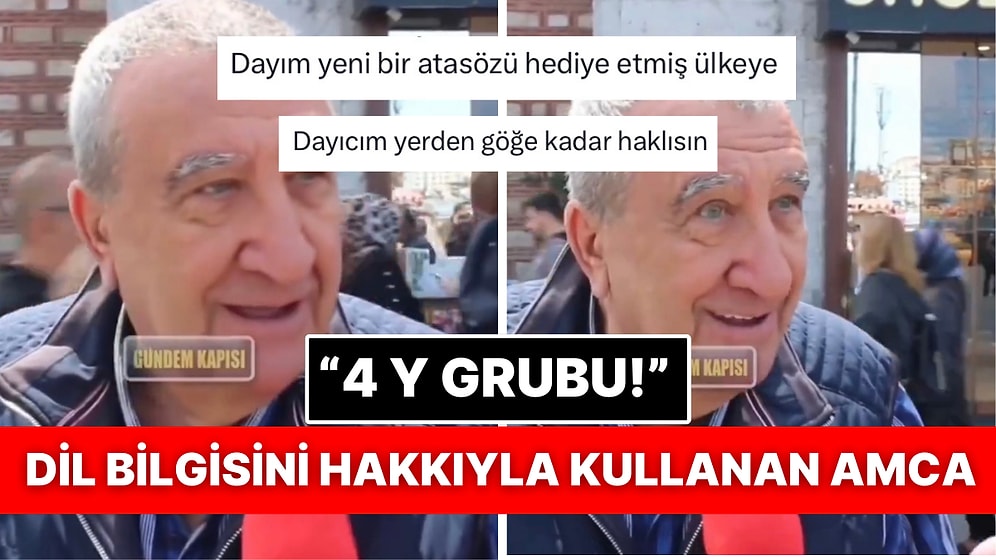 Türkiye’nin En Büyük Belası Sorulan Amcanın Sadece Kendisinin Söyleyebildiği Cevabı: “4 Y Grubu”