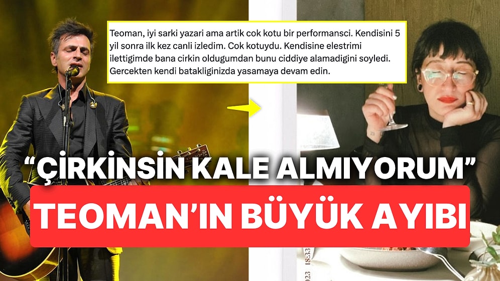 Kendisini Eleştiren Gazeteci Eda Solmaz'a "Çirkinsin Kale Almıyorum" Diyen Teoman'ın Büyük Ayıbı