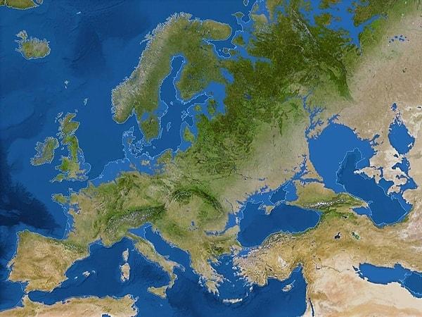 A map of Europe if all the ice melted.