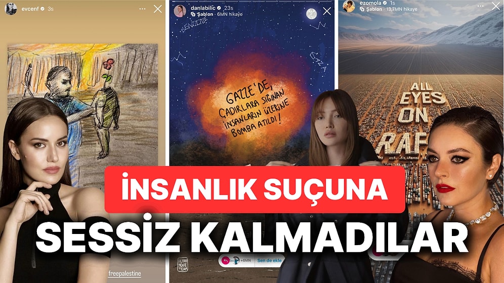 Ünlü İsimler İsrail'in Refah'taki Çadır Kent Katliamına Tepkisiz Kalmadı!