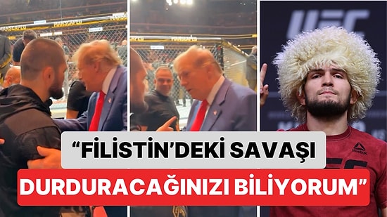 Bir Etkinlikte Yan Yana Gelen Khabib Nurmagomedov ile Donald Trump'ın Savaş Diyaloğu Dikkat Çekti