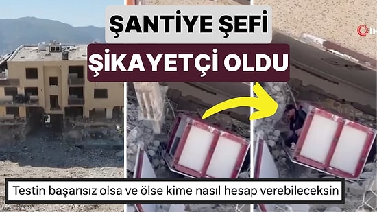 İzin Alınmamış! Deprem Kabini Üreten Bir Firma Yıkımı Gerçekleştirlecek Olan Bir Binada 'İnsanlı Deney' Yaptı