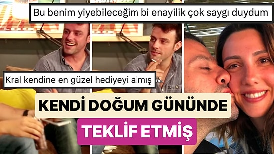 Eşine Kendi Doğum Gününde Evlilik Teklif Eden Salih Bademci'ye Bunun Sebebi Sorulunca Verdiği Cevapla Güldürdü