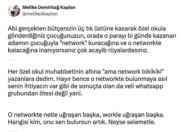 Tabii ortada milyon liralar zikredilince "network" tartışması da tekrar alevlendi.