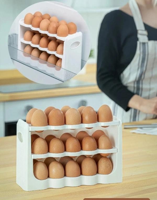 13. Yumurtalarınızı kırılmadan ve düzenli bir şekilde muhafaza edebilmeniz için ideal.