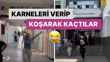 Coşkuyla Kutladılar: Bursa'da Bir İlk Okuldaki Öğretmenlerin Gülümseten Karne Günü Sevinci