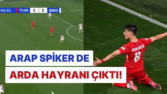 Türkiye- Gürcistan Karşılaşmasında  Arda Güler'den Efsane Gol Gelince Arap Spiker Sevincine Hakim Olamadı!