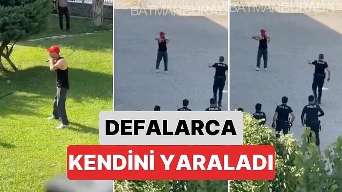 Batman'da Valilik Bahçesine Giren Bir Şahıs Elindeki Bıçakla Defalarca Kendini Yaraladı