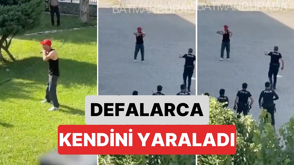 Batman'da Valilik Bahçesine Giren Bir Şahıs Elindeki Bıçakla Defalarca Kendini Yaraladı