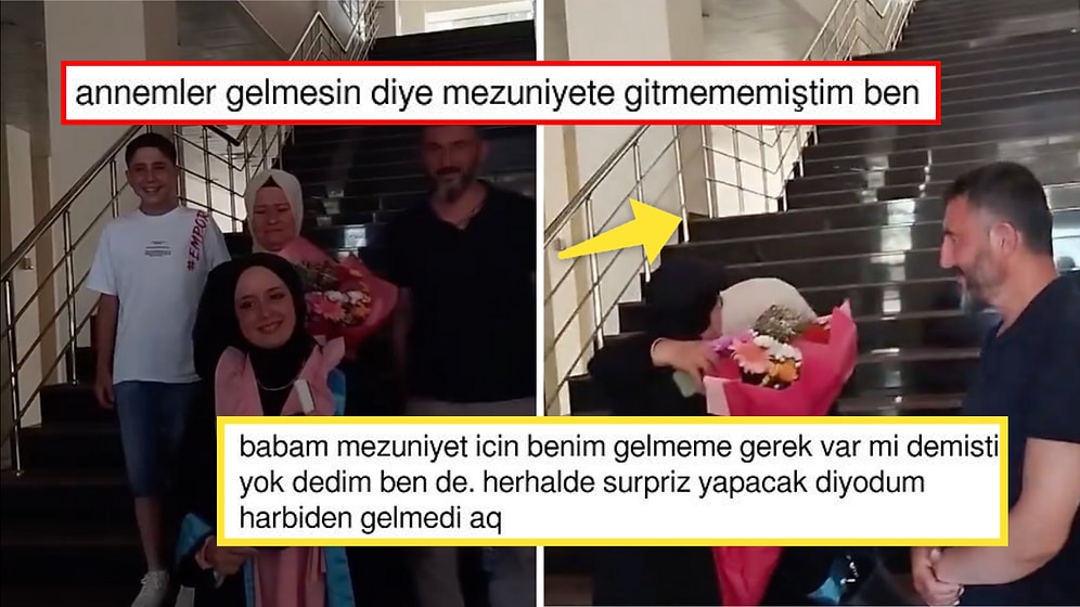 Ailesinin de Mezuniyet Törenine Geldiğini Fotoğraftan Fark Edip Duygu Seline Kapılan Kıza Gelen Tepkiler