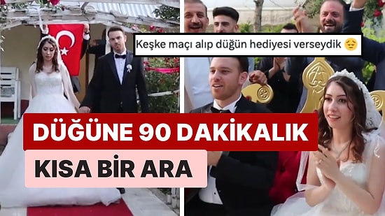 Düğüne 90 Dakika Ara: Düğünleri Milli Maça Denk Gelince Ara Verip Dev Ekranda Maç İzlediler!