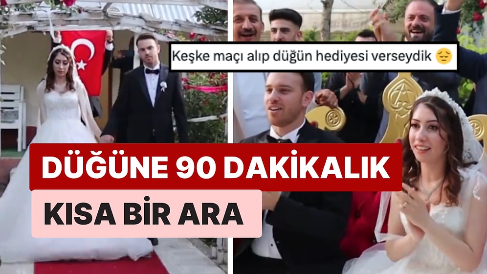 Düğüne 90 Dakika Ara: Düğünleri Milli Maça Denk Gelince Ara Verip Dev Ekranda Maç İzlediler!