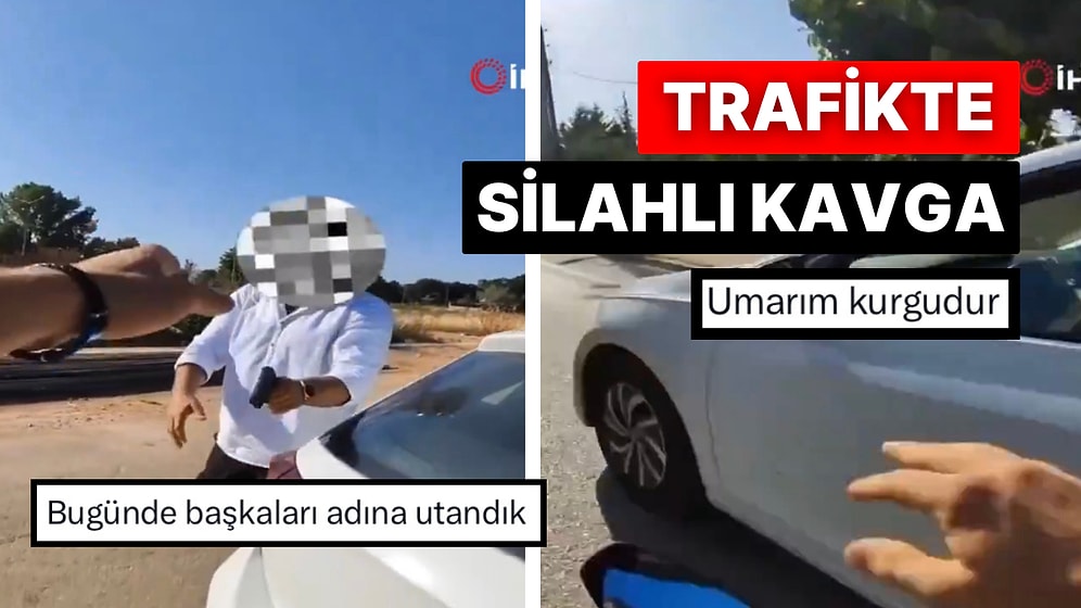 Trafik Kavgaları Bitmiyor: Aynasını Kıran Motosikletliye Silah Çekti