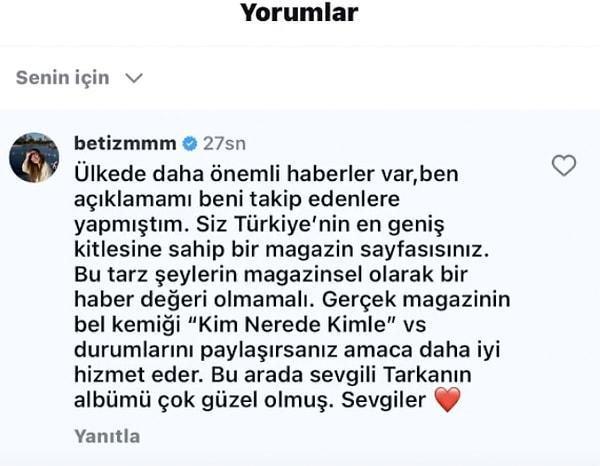 Betül Demirkaya kısa sürede gündem olan o kararının ardından 2. Sayfa'nın paylaşımına bu yorumu da bıraktı: