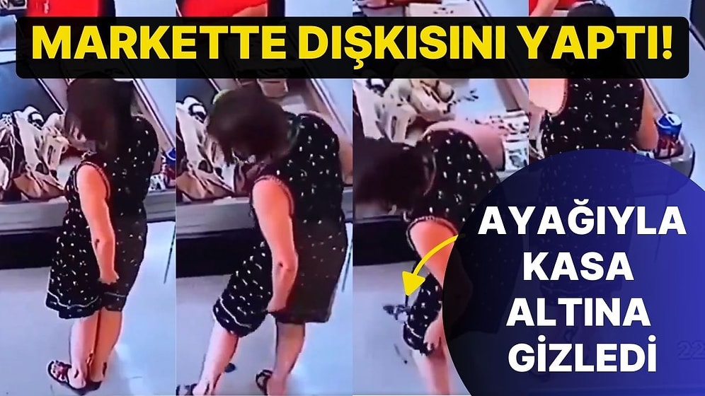 Marketin İçine Dışkısını Yaptı, Pas Verir Gibi Ayağının Dışıyla Uzaklaştırdı!