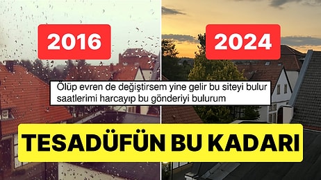 Tam Sekiz Yıl Arayla Aynı Pencereden Fotoğraf Çeken İki Kişinin Pek Bi' Hoş Rastlantısı