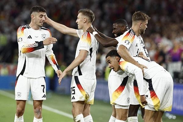 EURO 2024 son 16 turunda Almanya ile Danimarka, Dortmund'da kozlarını paylaştı. Almanlar, 2-0 kazanarak çeyrek final biletinin sahibi oldu.